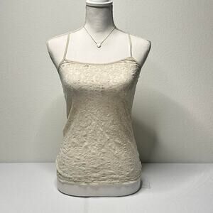 Floral Sheer Laced Vintage Layering Cami Size Small